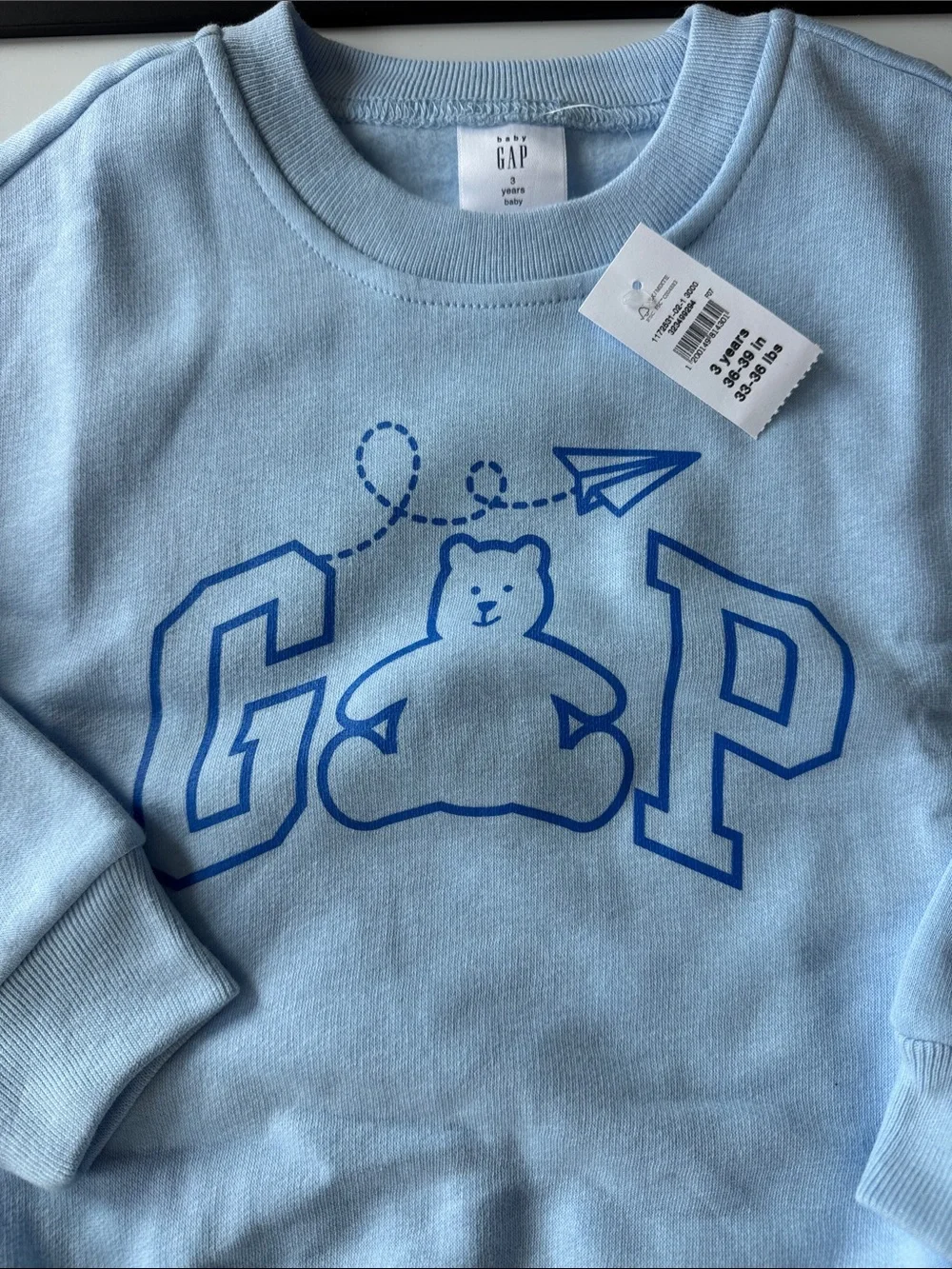Kids Light Blue Graphic Sweatshirt -3Y
